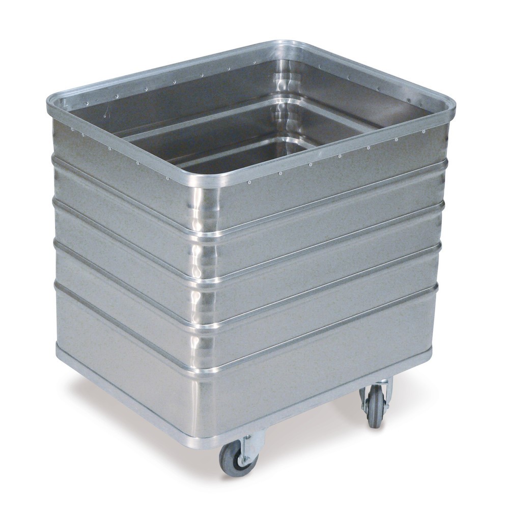 Obraz produktu: Aluminiowy wózek skrzyniowy z pełną ścianą, pojemność 223 l