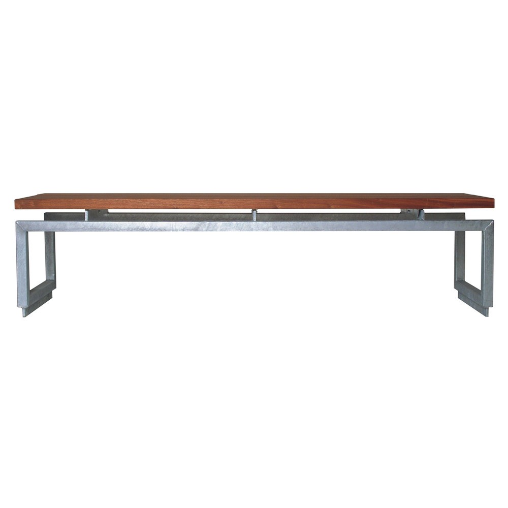 Obraz produktu: Ławka parkowa Castor, prawdziwe drewno/blacha stal, wys. x szer. 420 x 1,800 x 500 mm