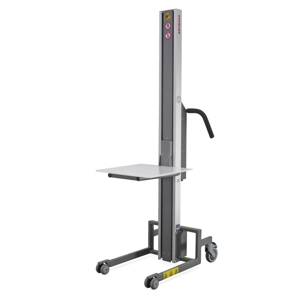 Obraz produktu: Podnośnik HOVMAND z platformą z tworzywa sztucznego, zakres podnoszenia 110-1320 mm, udźwig 80 kg