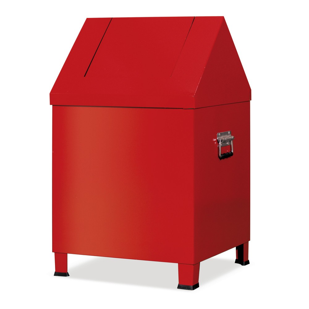 Obraz produktu: Pojemnik na czyściwo HEMMDAL , wys. x szer. x gł. 680 x 400 x 400 mm, ognistoczerwony
