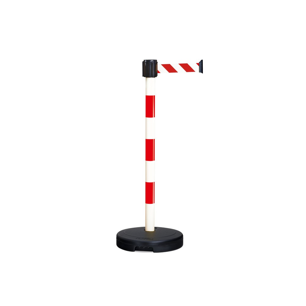 Obraz produktu: Stojak do pasów ostrzegawczych HEMMDAL, wysokość 950 mm, czerwony/biały