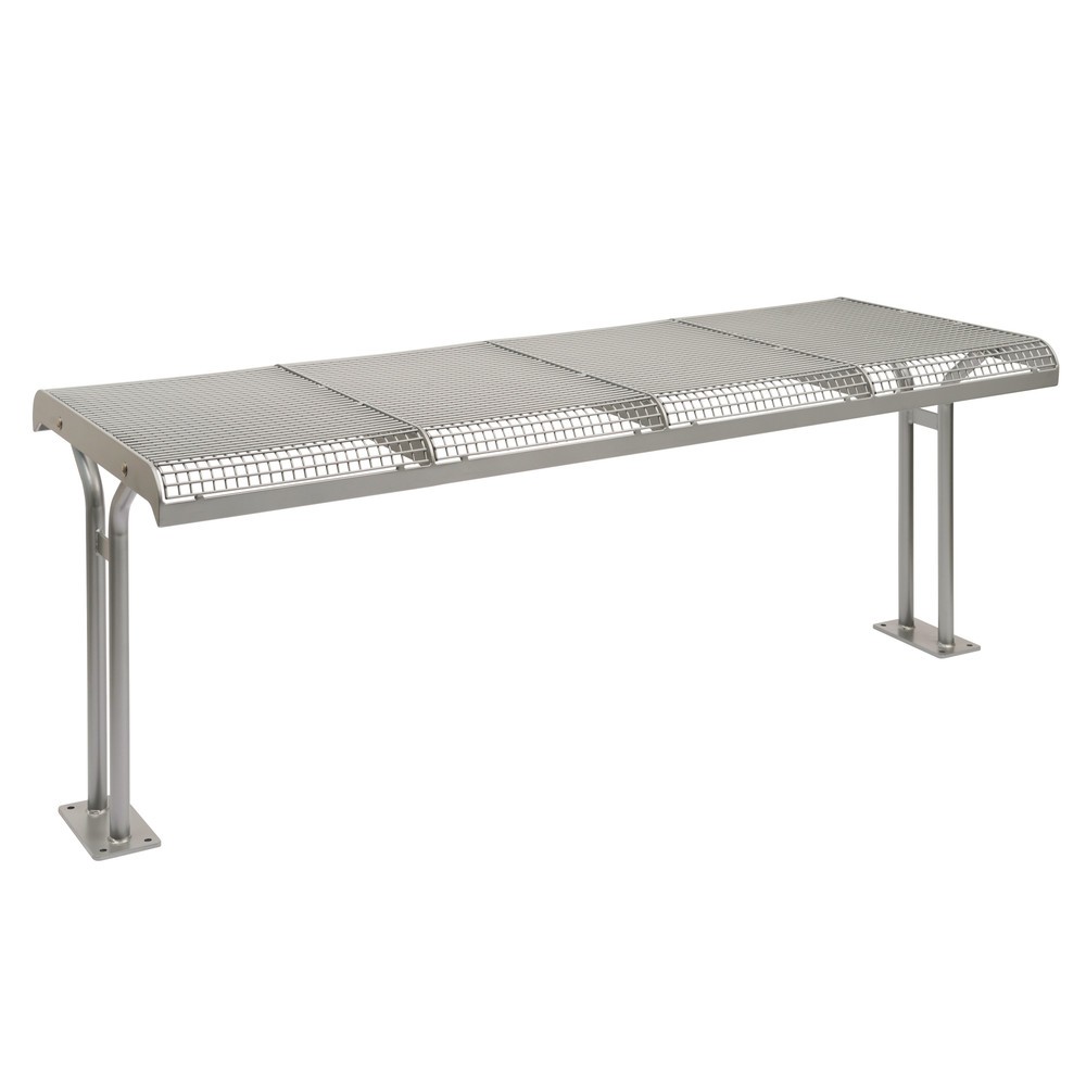 Obraz produktu: Stół z kraty drucianej Ergolax, wys. x szer. x gł. 780 x 1958 x 780 mm, z mocowaniem kołnierzowym, brązowo-szary