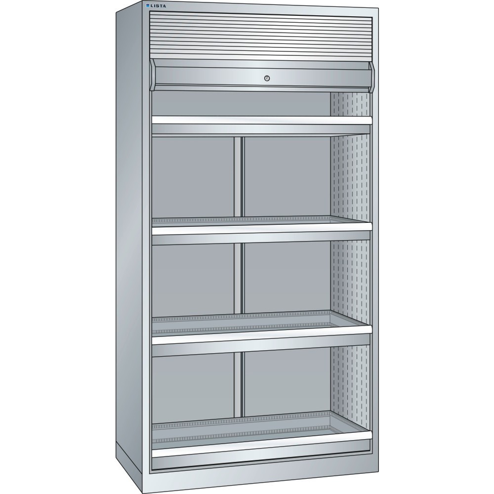 Obraz produktu: Szafa LISTA NC 54x27E, (szer. x głęb. x wys.) 1038 x 691 x 1950 mm, bez uchwytu na narzędzia, jasnoszary