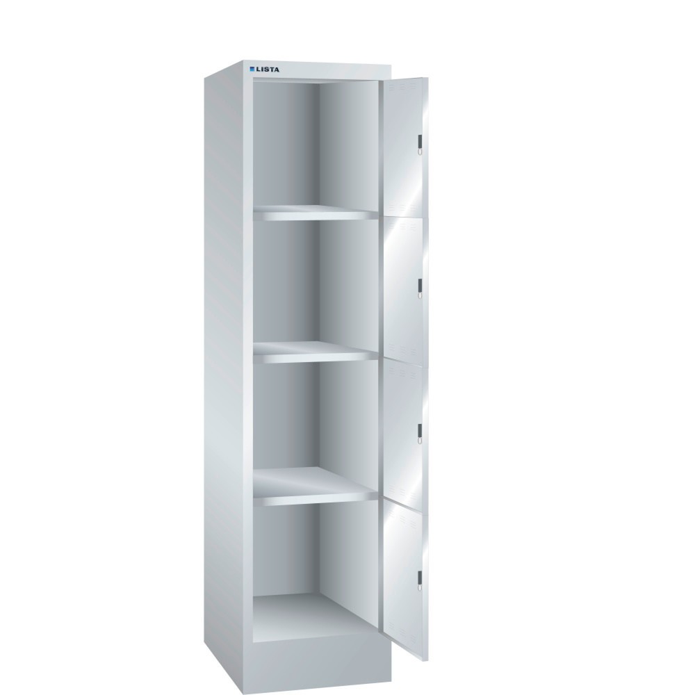 Obraz produktu: Szafa ze schowkami LISTA, (szer. x gł. x wys.) 415 x 500 x 1795 mm, 1 x 4 schowki zamknięcie